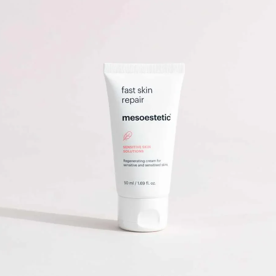 fast skin repair mesoestetic, mesoestetic, nabehandelingcrème, aftercare skin care, skin cream, soft skin cream